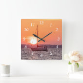 Horloge murale Sunrise du bateau (Maison)