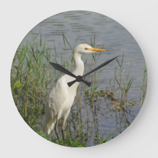Horloge murale sur la faune de la Grande Aigrette