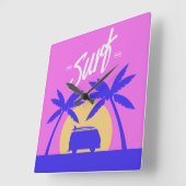 Horloge murale Surf été (Angle)