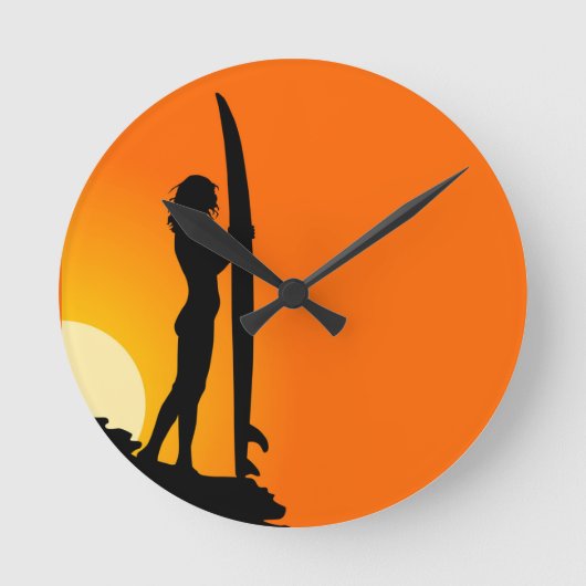 Horloge murale Surfer Girl (Recto)