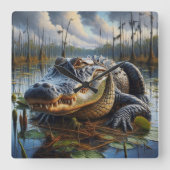 Horloge murale Swamp King Gator (Recto)