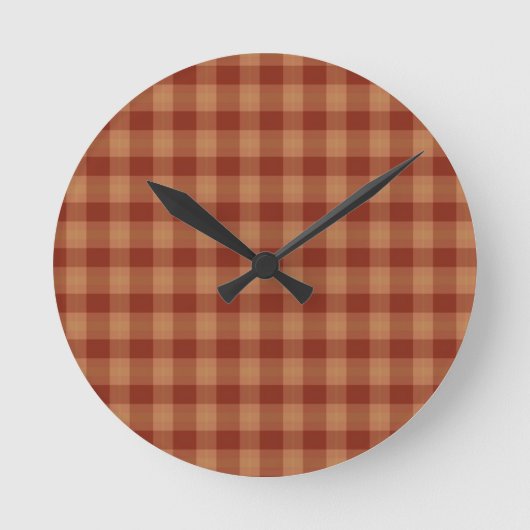 Horloge murale Tan Tartan (Recto)