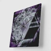 Horloge murale teinte violette (Angle)