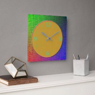 Horloge murale tendance Lumineuse Multicolore