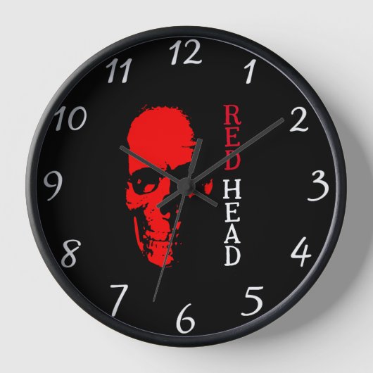 Horloge murale tête rouge (Recto)