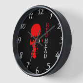 Horloge murale tête rouge (Angle)