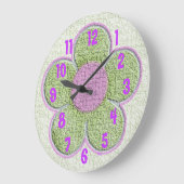 Horloge murale texturisée de fleur d'enfants (Angle)