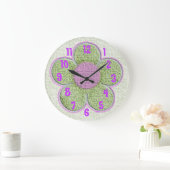 Horloge murale texturisée de fleur d'enfants (Maison)