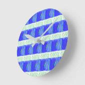 Horloge murale thème nautique bleu (Angle)