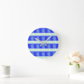 Horloge murale thème nautique bleu (Maison)