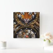 Horloge murale tigre Steampunk (Maison)