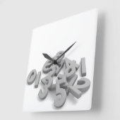 Horloge murale tombée de nombres (Angle)