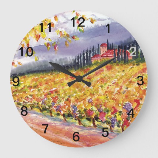 Horloge murale toscane de vignoble (Recto)