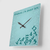 Horloge murale ! Toujours En Retard ! (Angle)