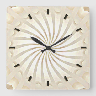Horloge murale tourbillon crème beige