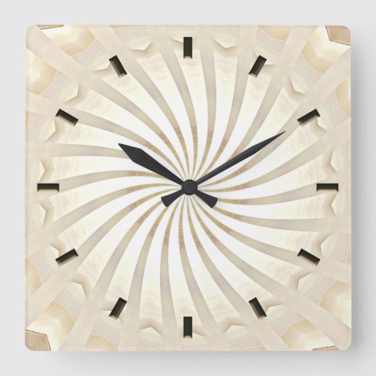 Horloge murale tourbillon crème beige (Recto)