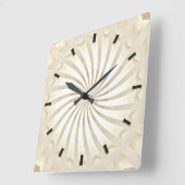 Horloge murale tourbillon crème beige (Angle)