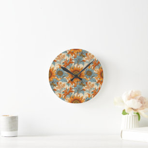Horloge murale tournesol