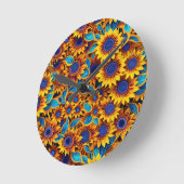 Horloge murale tournesol (Angle)