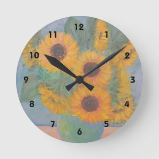 Horloge murale tournesol