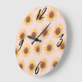 Horloge murale "Tournesols" (Angle)