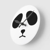 Horloge murale triste de visage de panda (Angle)