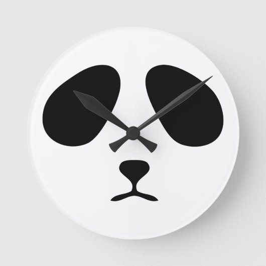 Horloge murale triste de visage de panda (Recto)