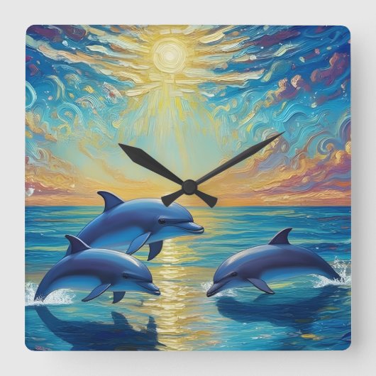 Horloge murale trois dauphins (Recto)