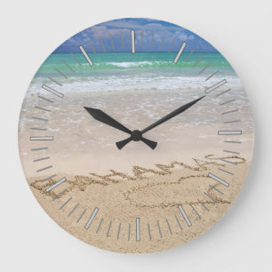 Horloge murale tropicale de plage