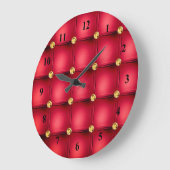 Horloge murale Tufée Diamond Or Rouge (Angle)
