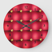 Horloge murale Tufée Diamond Or Rouge (Recto)