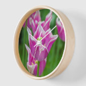 Horloge murale Tulipe Rose (Angle)