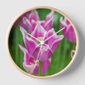 Horloge murale Tulipe Rose (Recto)