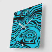 Horloge murale Turquoise Waves - Choisir la couleu (Angle)