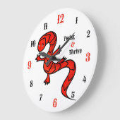 Horloge murale Twist & Thrive Red Lizard (Angle)