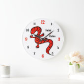 Horloge murale Twist & Thrive Red Lizard (Maison)