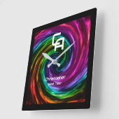 Horloge murale Twisting Smoke (Angle)