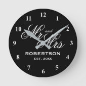 Horloge murale ultra chic Mr et Mrs (Recto)
