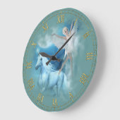 Horloge murale Unicorne et Angel Vignette (Angle)