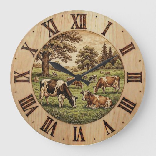 Horloge murale - Vache de ferme (Recto)