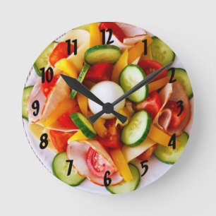 Horloge murale végétale de salade d'été