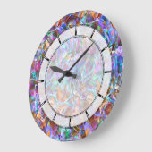 Horloge murale Verre Abstrait floral (Angle)