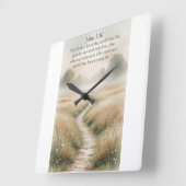 Horloge murale verset biblique Jean 3:16 (Angle)