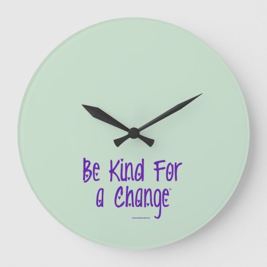 Horloge murale vert sauge Be Kind For Change™ (Recto)