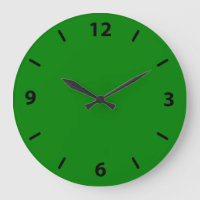 Horloge murale verte avec chiffres noirs