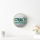 Horloge murale verte, blanche et marron obsession (Maison)