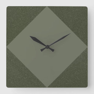 Horloge murale verte bouillie avec Accent central