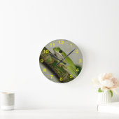 Horloge murale verte de grenouille d'arbre (Maison)