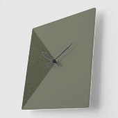 Horloge murale verte de la mousse diagonale (Angle)