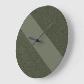 Horloge murale verte de la mousse diagonale (Angle)